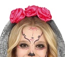 Pink Day of the Dead Girl with Flowers Headband – Age 10 to 12 Years