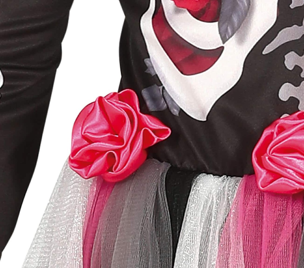 Pink Day of the Dead Girl with Flowers Headband – Age 7 to 9 Years