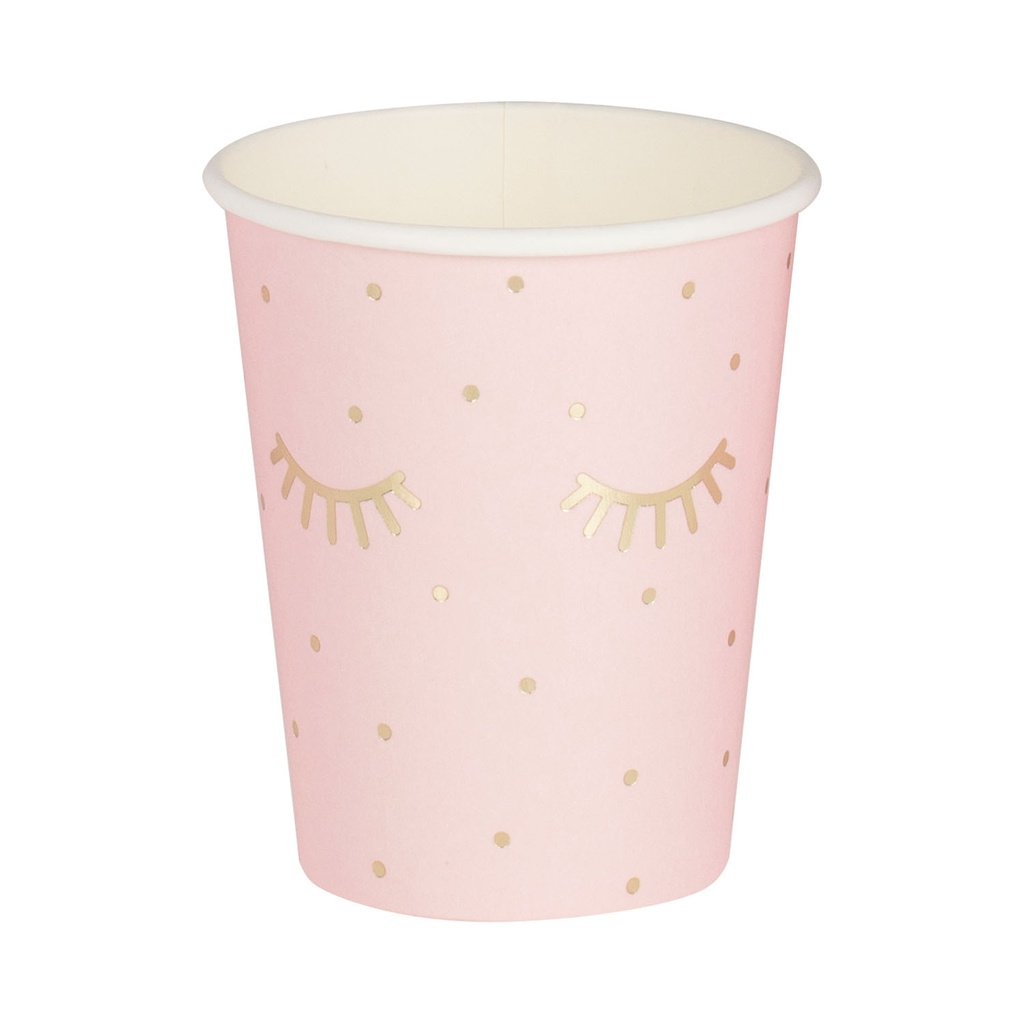 Pink Pamper Party Paper Cups – 8pk