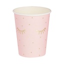 Pink Pamper Party Paper Cups – 8pk