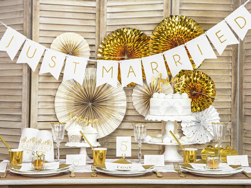 Place Card Holders Hearts, Gold, 2.5 cm (1 pkt / 10 pc.)