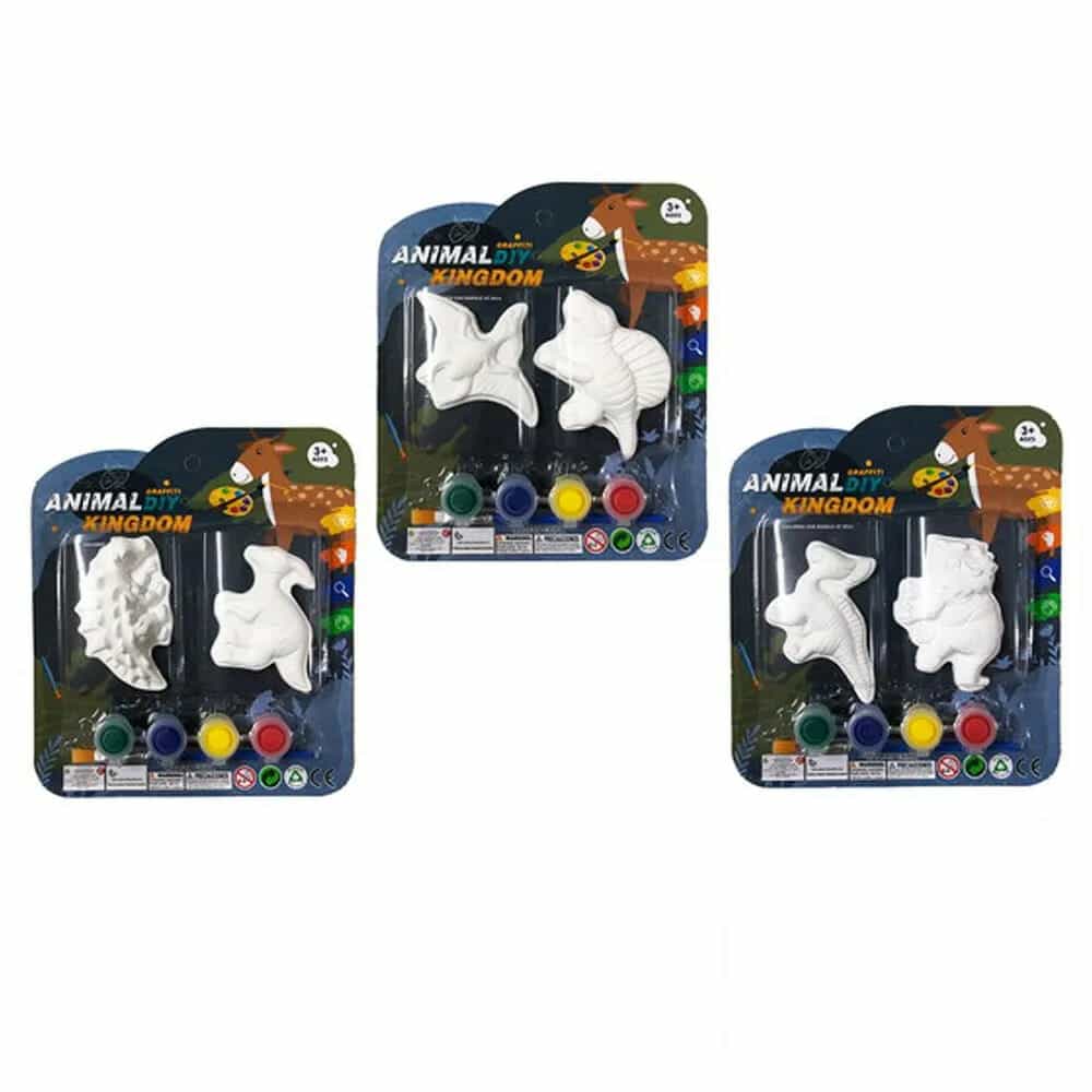 Plaster Mold Including Paint 701090 (Assorted Designs) – 2pk