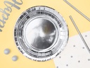Plates, Silver, 18cm (1pkt / 6pc)