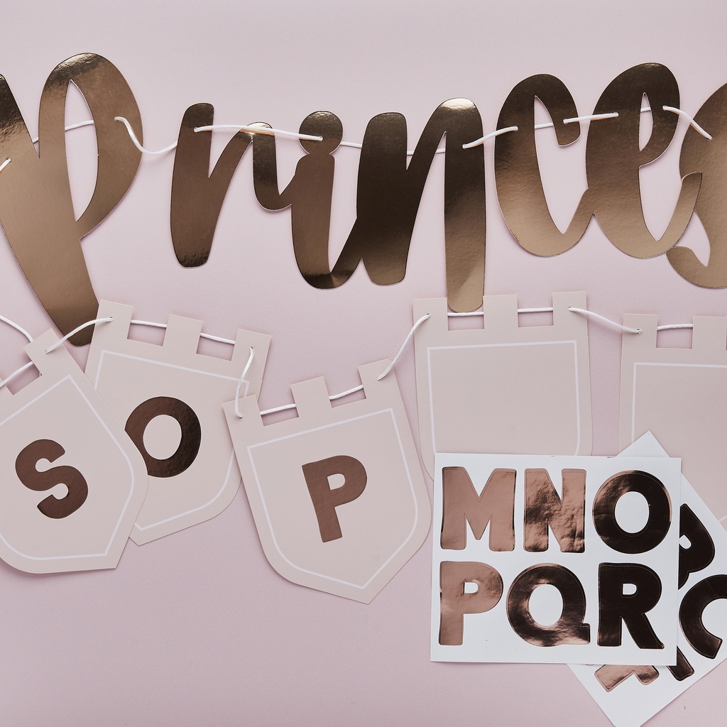 Princess Banner With Personalised Flags 2M
