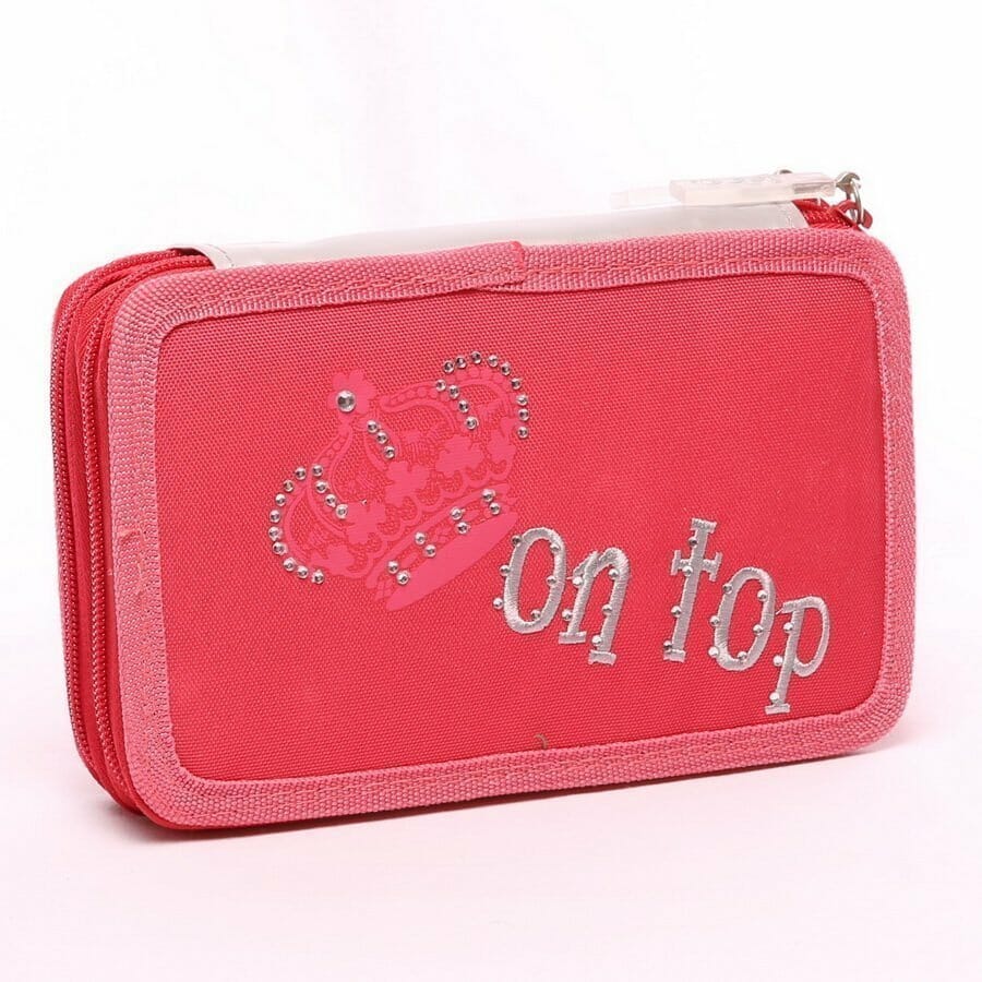 Princess On Top Pink Filled Double Pencil Case – 8″