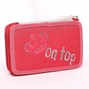 Princess On Top Pink Filled Double Pencil Case – 8″