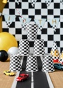 Racing Cars Cups Checkered Flag, 220ml (1pkt / 6pc)
