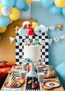 Racing Cars Cups Checkered Flag, 220ml (1pkt / 6pc)