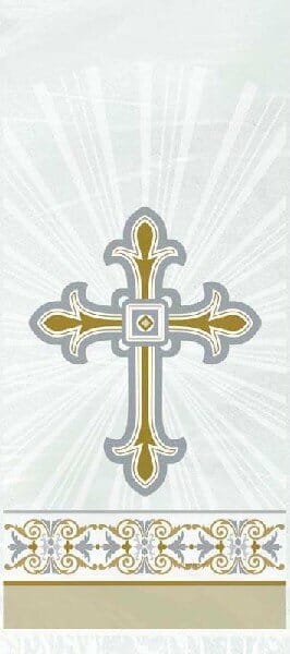 Radiant Cross Silver & Gold Party / Gift Bags (29cm x 13cm) – 20pk