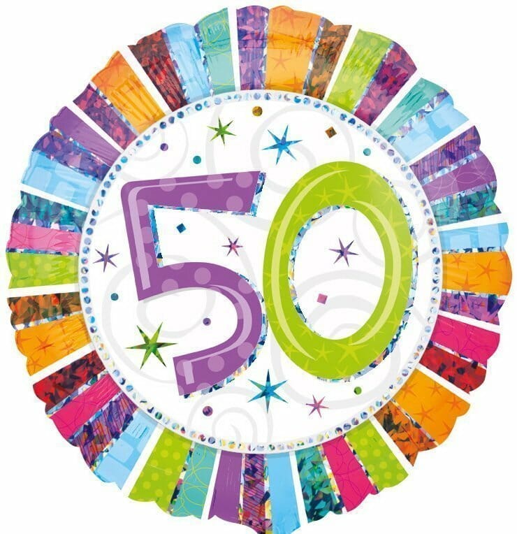 Radiant No.50 Foil Balloon (45cm)