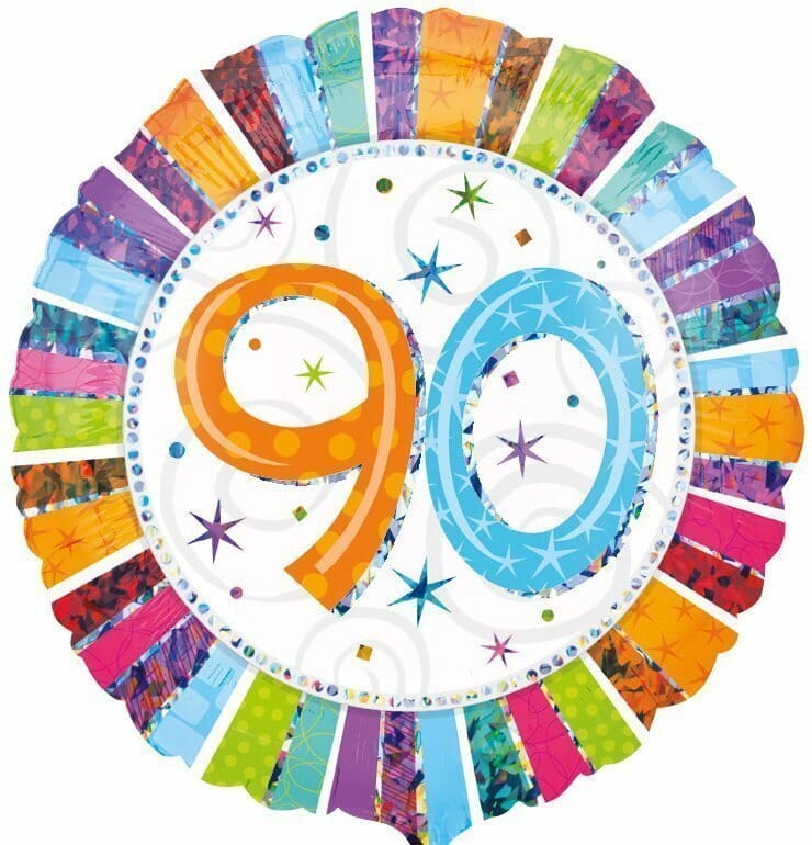 Radiant No.90 Foil Balloon (45cm)