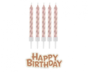 Rose Gold Candles Happy Birthday – 16pk