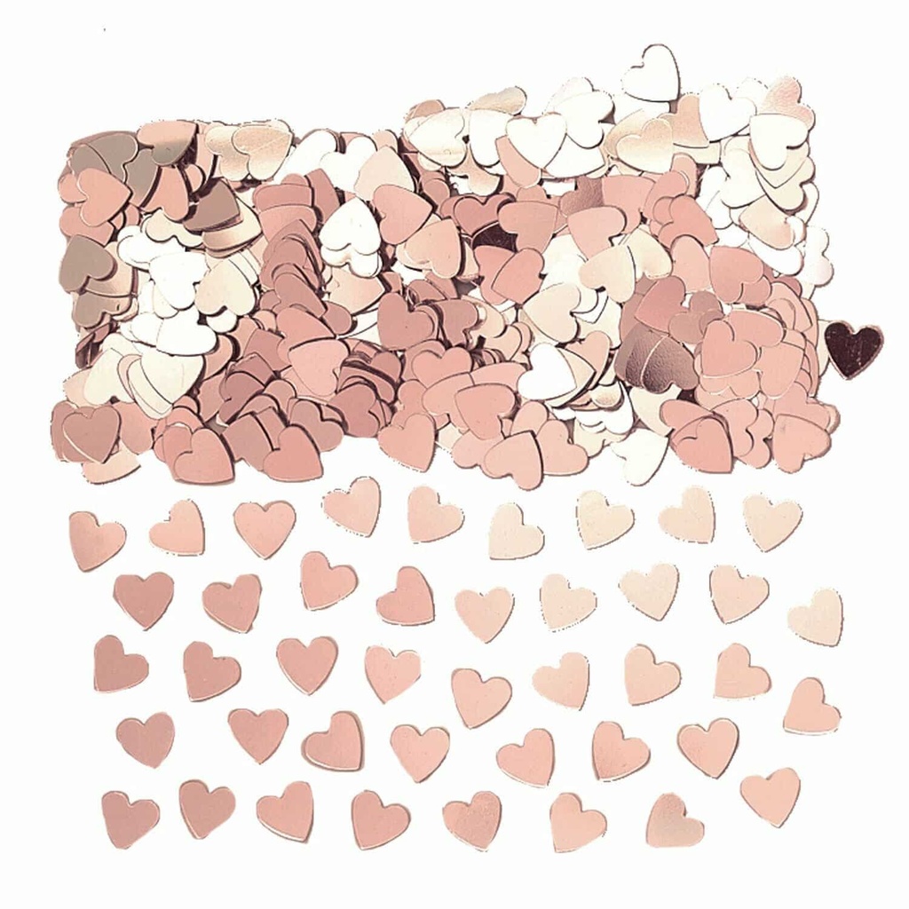 Rose Gold Heart Confetti – 14g