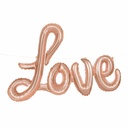 Rose Gold Love Foil Letter Balloon Banner Kit – 36 Inch