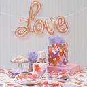 Rose Gold Love Foil Letter Balloon Banner Kit – 36 Inch