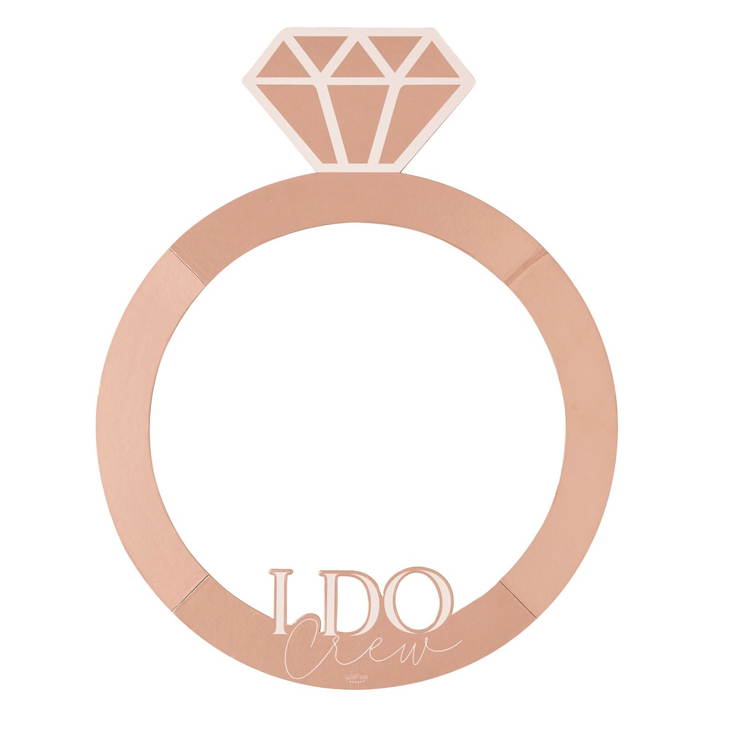Rose Gold Ring Hen Party Photo Booth Frame – 59cm x 74cm