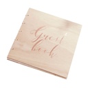 Rose Gold Wooden Wedding Guest Book – 22cm(W) x 23cm)H)