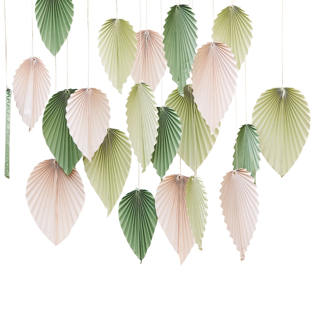 Sage & Cream Palm Backdrop – 25pk