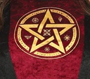 Satanic Priestess Lady Black & Red Hooded Dress – Adult Size Medium (10-12)