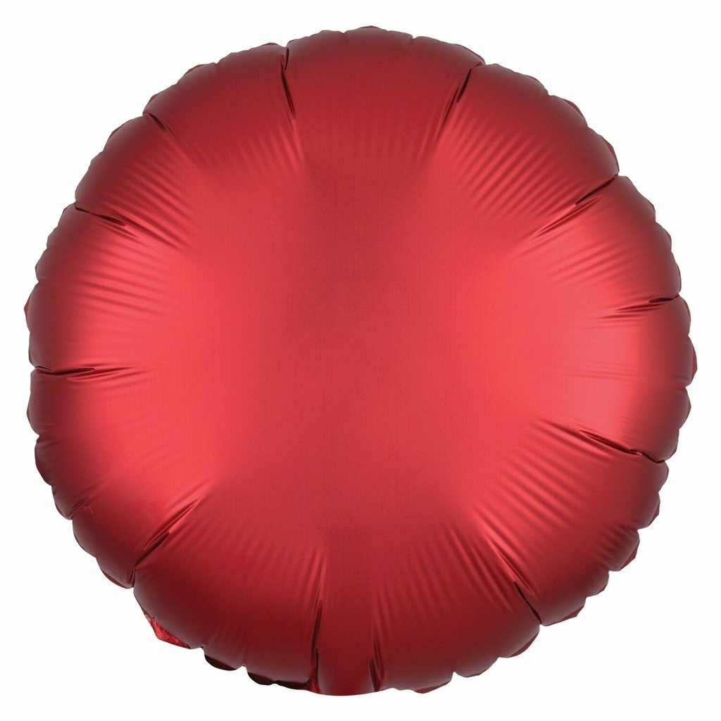 Satin Luxe Sangria  Foil Balloon Round – 17” (43cm)