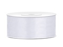 Satin Ribbon, White, 25mm (Sold Per Metre)