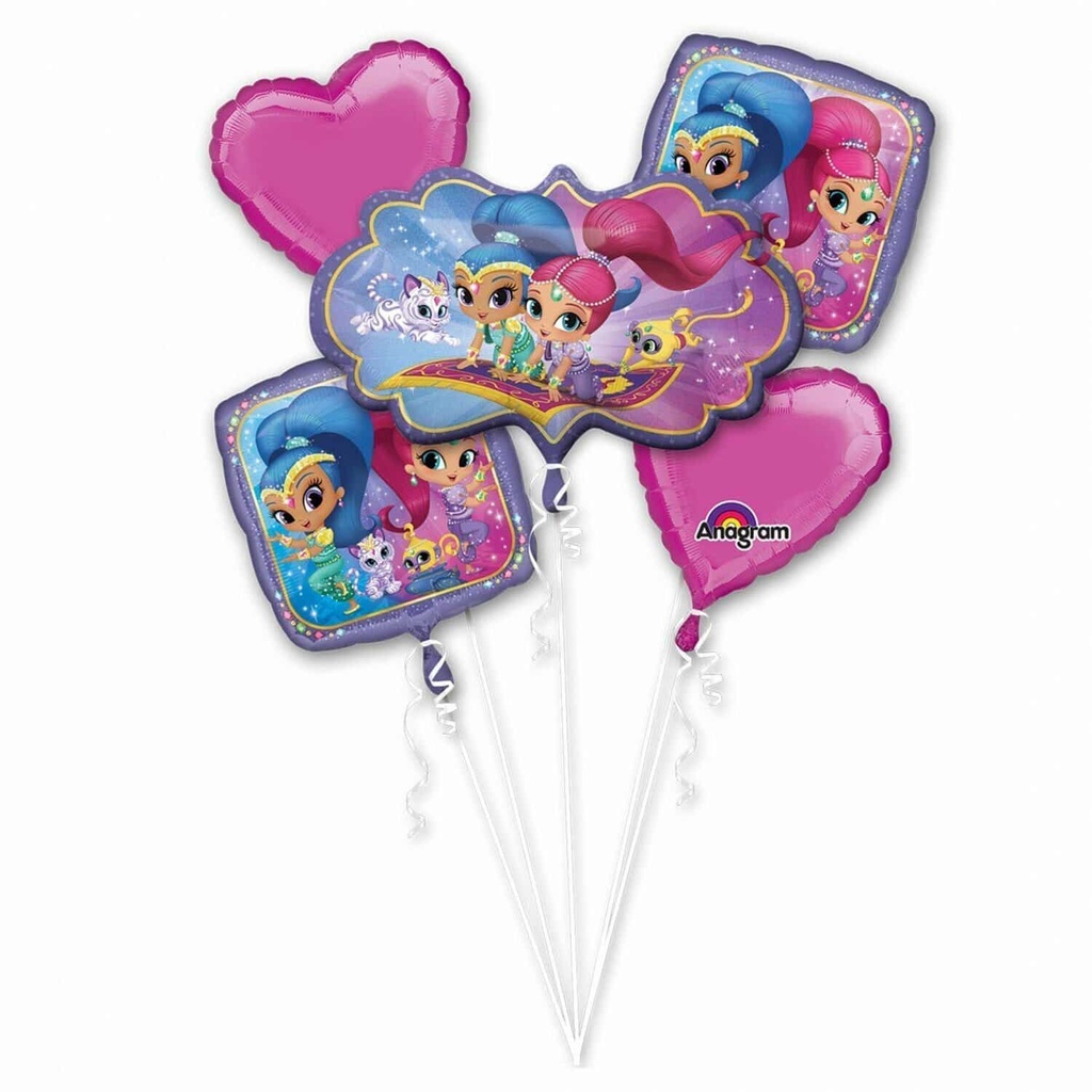 Shimmer & Shine Bouquet Foil Balloon – 5pk