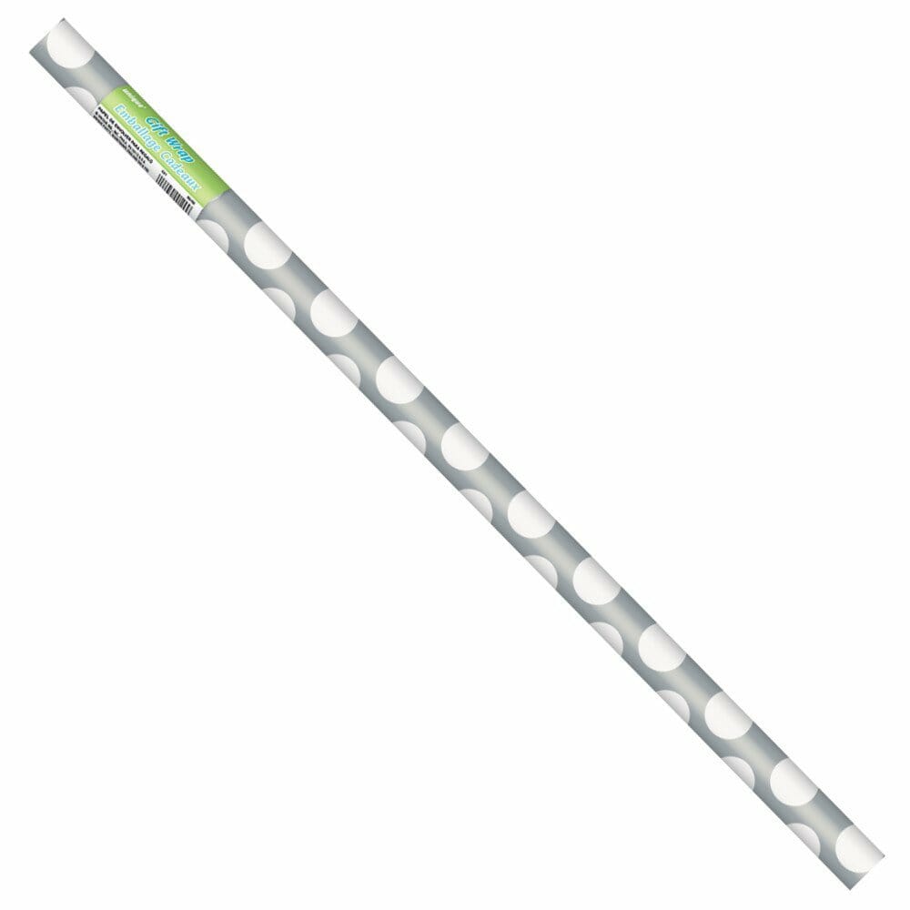 Silver Dots Gift Wrap – 30 Inch x 5 ft