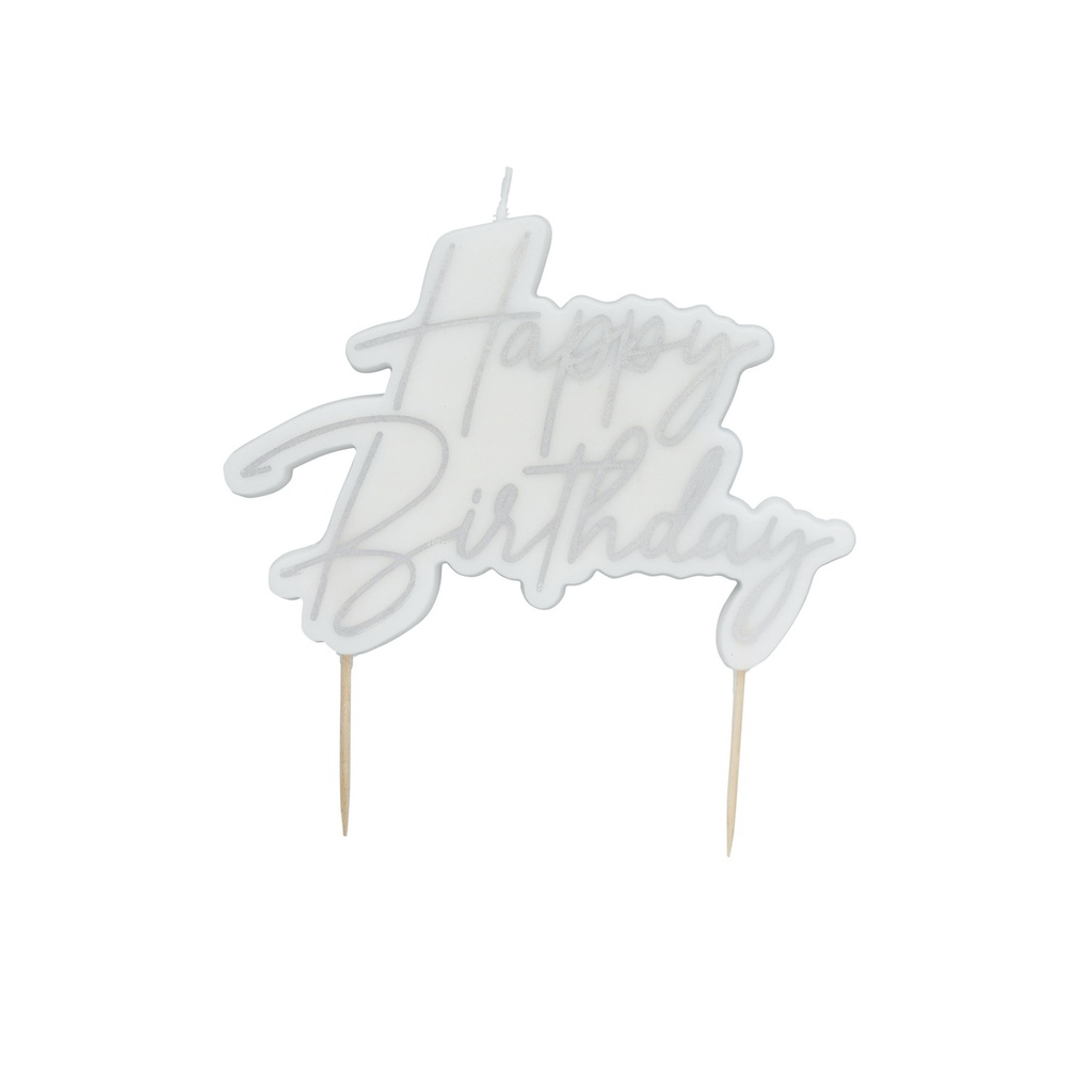 Silverver Happy Birthday Wax Candle 1 Pack
