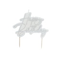 Silverver Happy Birthday Wax Candle 1 Pack