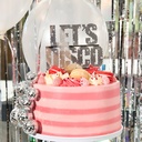 Silver Let’s Disco Acrylic Cake Topper
