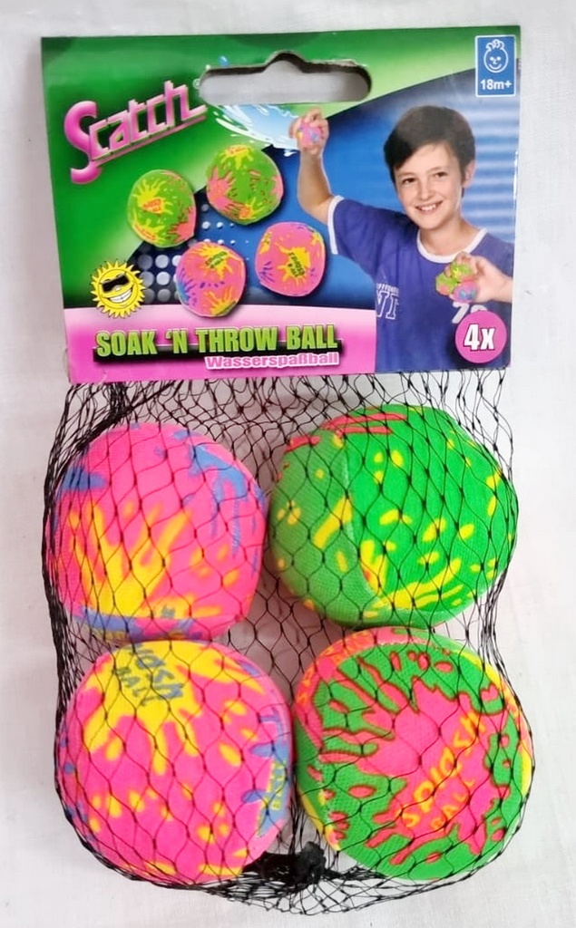 Soak & Throw Ball 4pcs – For Age 18+ Months