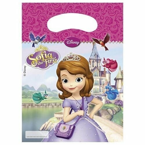 Sofia The First Plastic Party Bags – 6pk