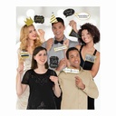 Sparkling Gold Celebrations Add Any Age Photo Props – 13 pk