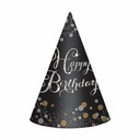 Sparkling Gold Celebrations Cone Hats – 8pk