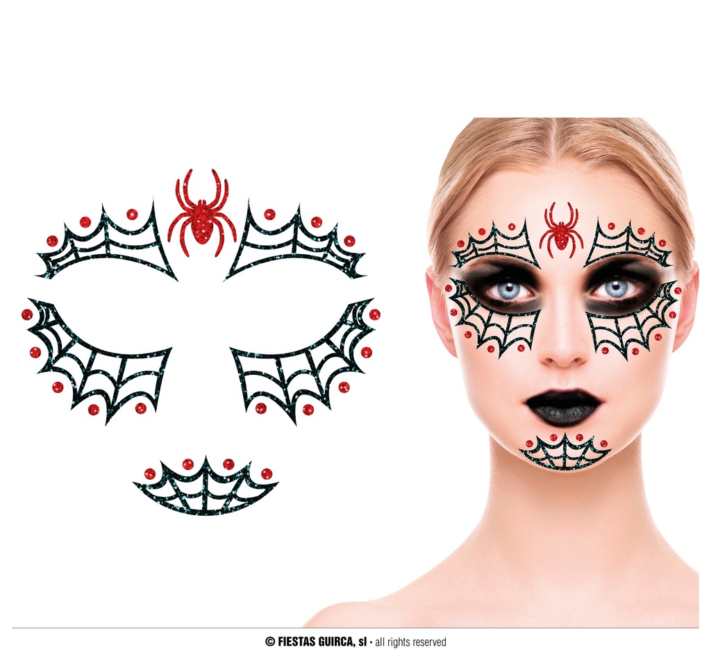 Spider Glitter Face – 20x20cm