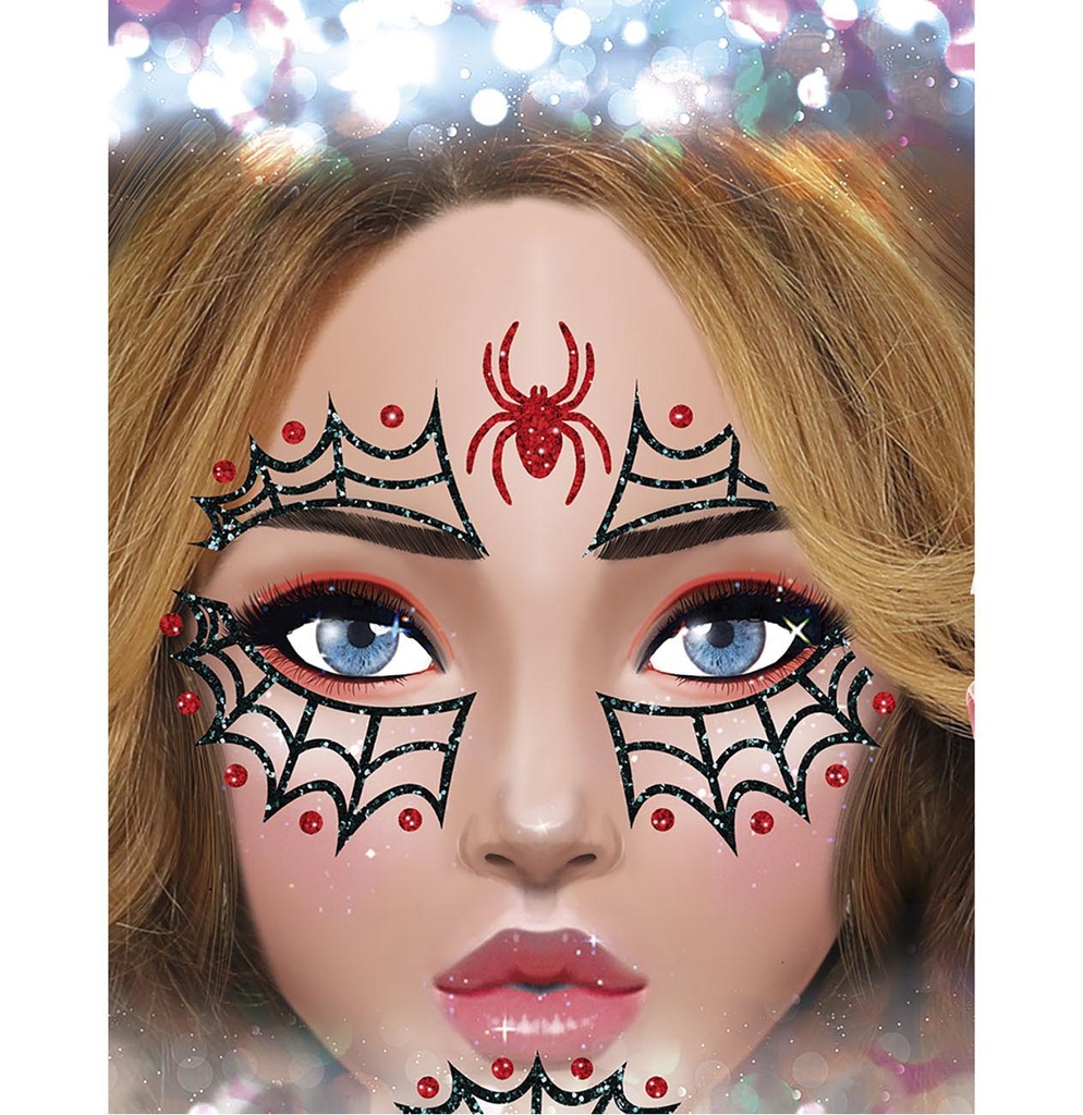 Spider Glitter Face – 20x20cm