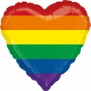 Standard Rainbow Fun Heart Shaped Foil Balloon – 17” (43cm)