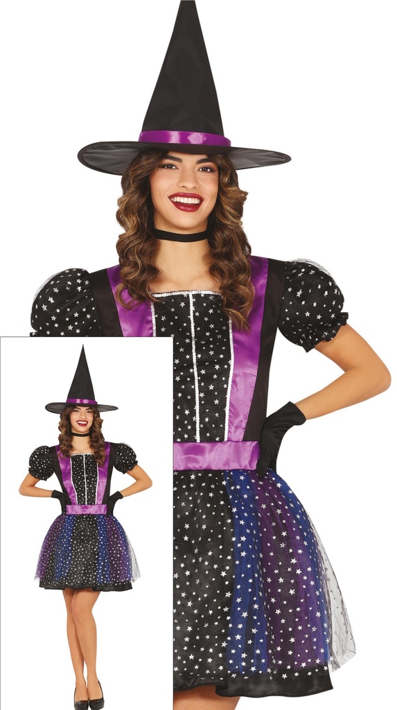 Starry Witch Costume – Adult Size Small (36-38)