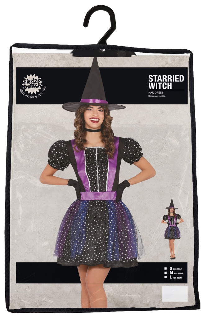 Starry Witch Costume – Adult Size Small (36-38)