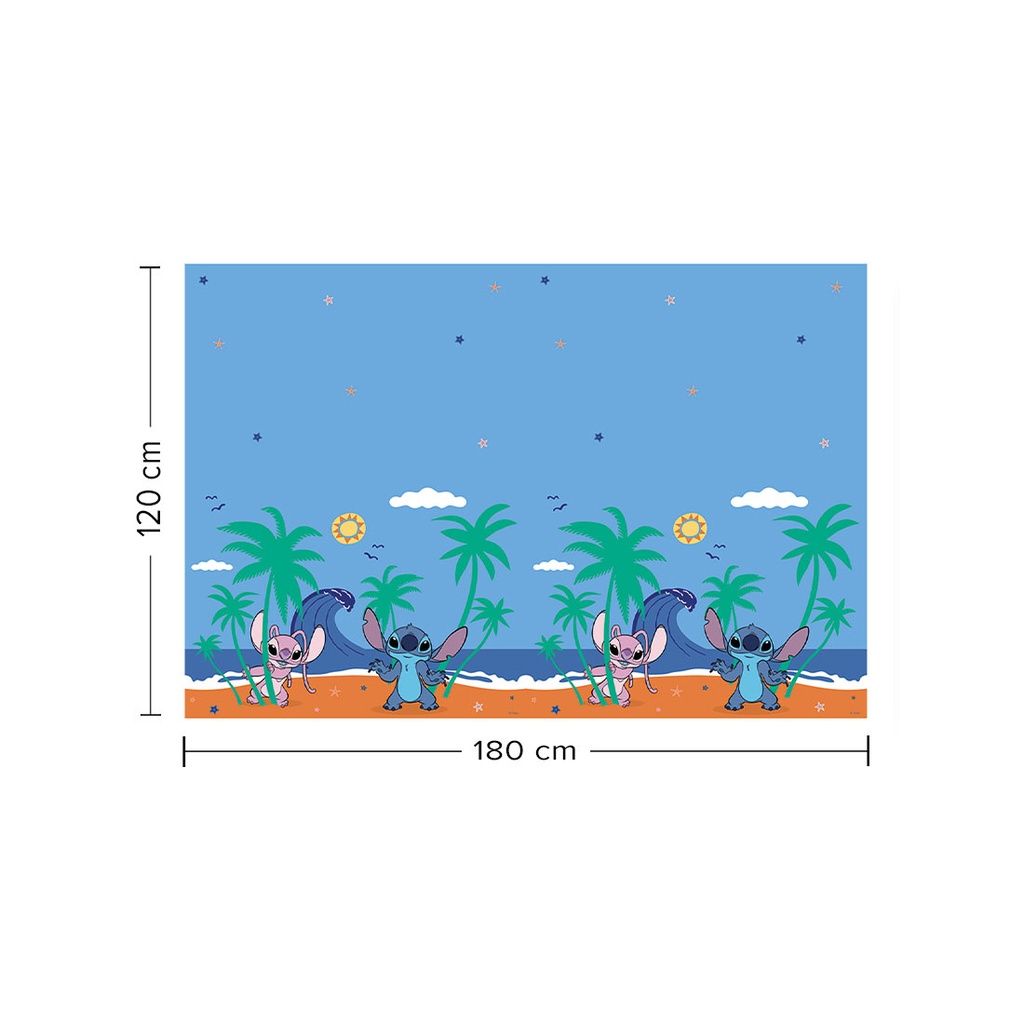 Stitch Party Plastic Tablecover 120x180cm