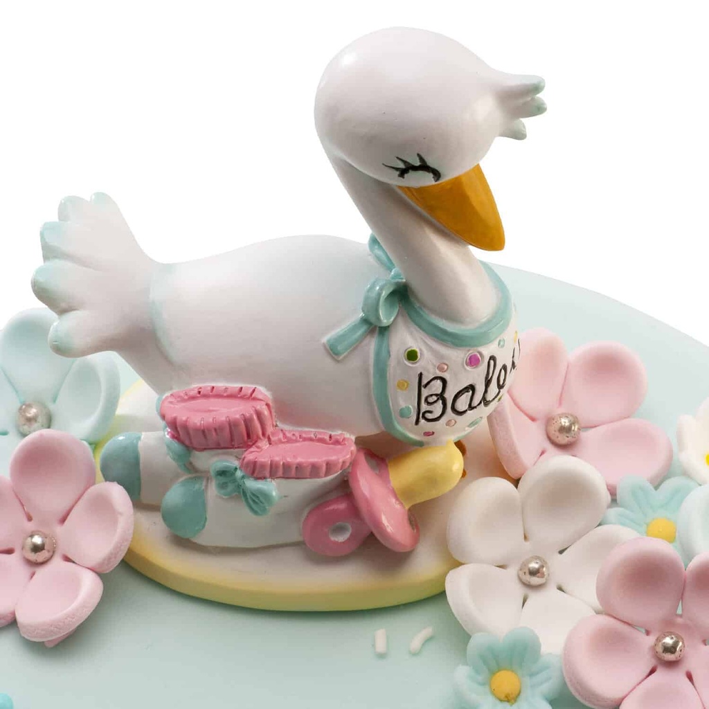 Stork Baby Cake Topper – 10cm