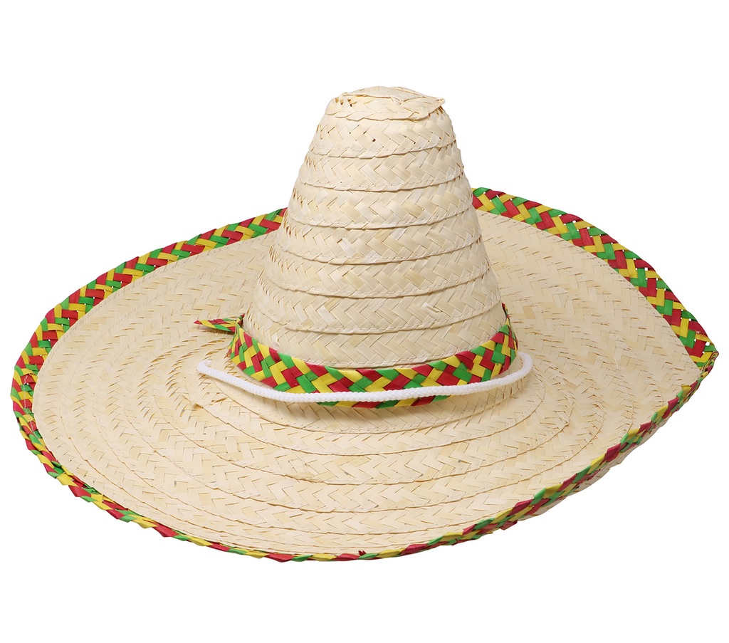 Straw Sombrero Mexican Hat 50cm