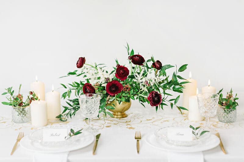 Table Runner – Printed Organza, Cream, 0.36 x 9M