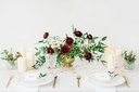 Table Runner – Printed Organza, Cream, 0.36 x 9M