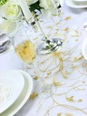 Table Runner – Printed Organza, Cream, 0.36 x 9M