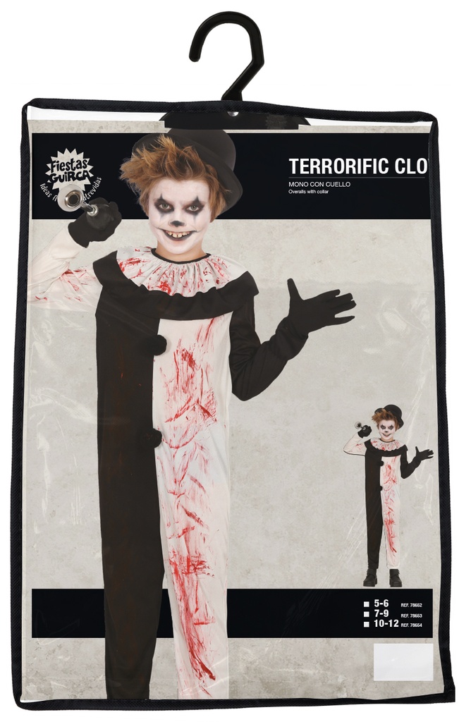 Terrifier Art The Clown Boy Costume – Age 7 to 9 Years