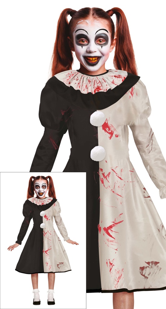Terrifier Art The Clown Girl Costume – Age 5 to 6 Years