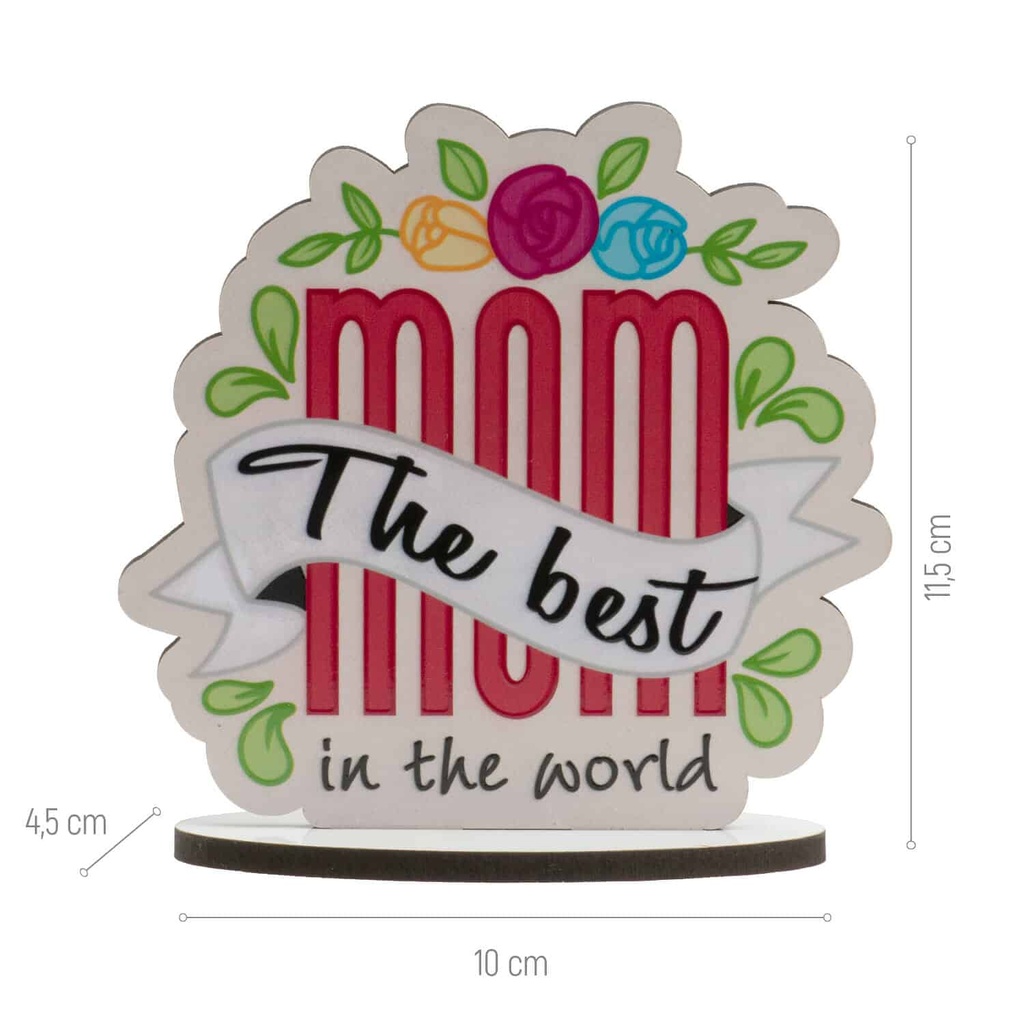 The Best Mom In The World Cake Topper – 11.5cm