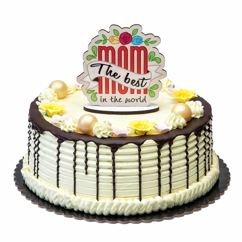 The Best Mom In The World Cake Topper – 11.5cm