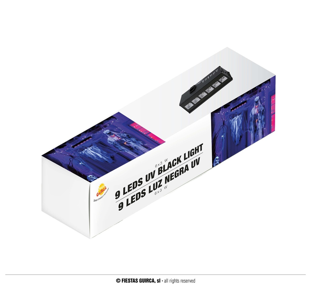 UV Black Light 9 Led (9x3W) Indoor
